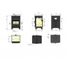 Ecosy+ Ottawa 5 Eco Deluxe, Defra Approved -  Eco Design Approved  - 5kw Wood Burning Stove